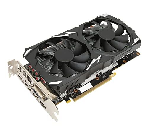 Scheda Grafica RX 580, Scheda Grafica GDDR5 da 8 GB con GPU 1284 MHz, 60 Hz 4K, PCI Express 3.0, 2 Ventole di Raffreddamento, Scheda Grafica da Gioco per CAD 3D, CAM, Editing Video e Immagini