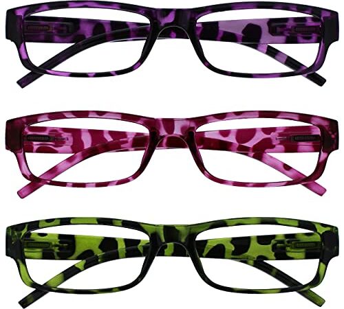 The Reading Glasses Company Porpora Rosa Verde Leggero Comodo Lettori Valore 3 Pacco Uomo Donna Rrr32-546 +2,50 - 88 Gr