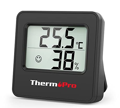 ThermoPro TP157 Termometro Ambiente Interno Casa, Igrometro Digitale Misuratore Umidità con Sensore Umidità e Temperatura per Camera Ufficio e Serra
